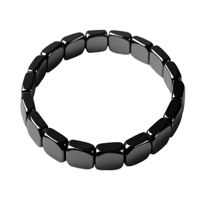 Hematite Bracelet for Men Reclaim Your Edge Confidence Natural Hematite Stone Beaded Stretch Healing Bracelets Gift Jewelry