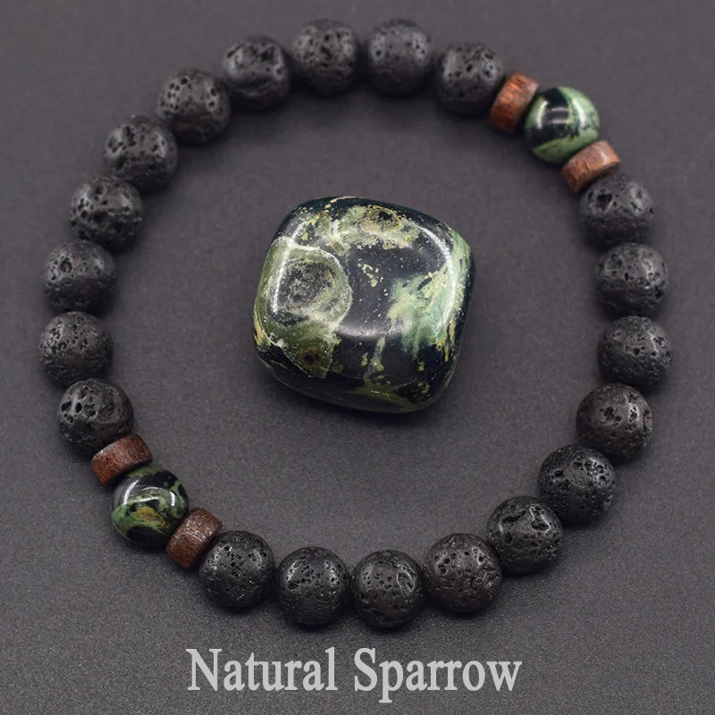 Lava Stone Men Bracelet Natural Labradorite Moonstone Bead Tibetan Buddha Bracelet Chakra Oil Diffuser Bracelet Men Jewelry