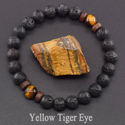 Lava Stone Men Bracelet Natural Labradorite Moonstone Bead Tibetan Buddha Bracelet Chakra Oil Diffuser Bracelet Men Jewelry