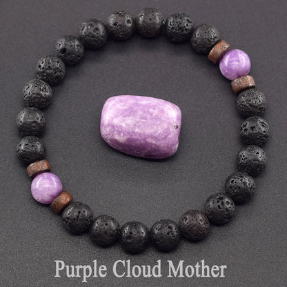 Lava Stone Men Bracelet Natural Labradorite Moonstone Bead Tibetan Buddha Bracelet Chakra Oil Diffuser Bracelet Men Jewelry
