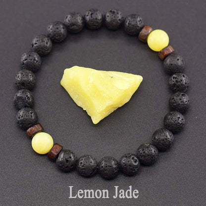 Lava Stone Men Bracelet Natural Labradorite Moonstone Bead Tibetan Buddha Bracelet Chakra Oil Diffuser Bracelet Men Jewelry
