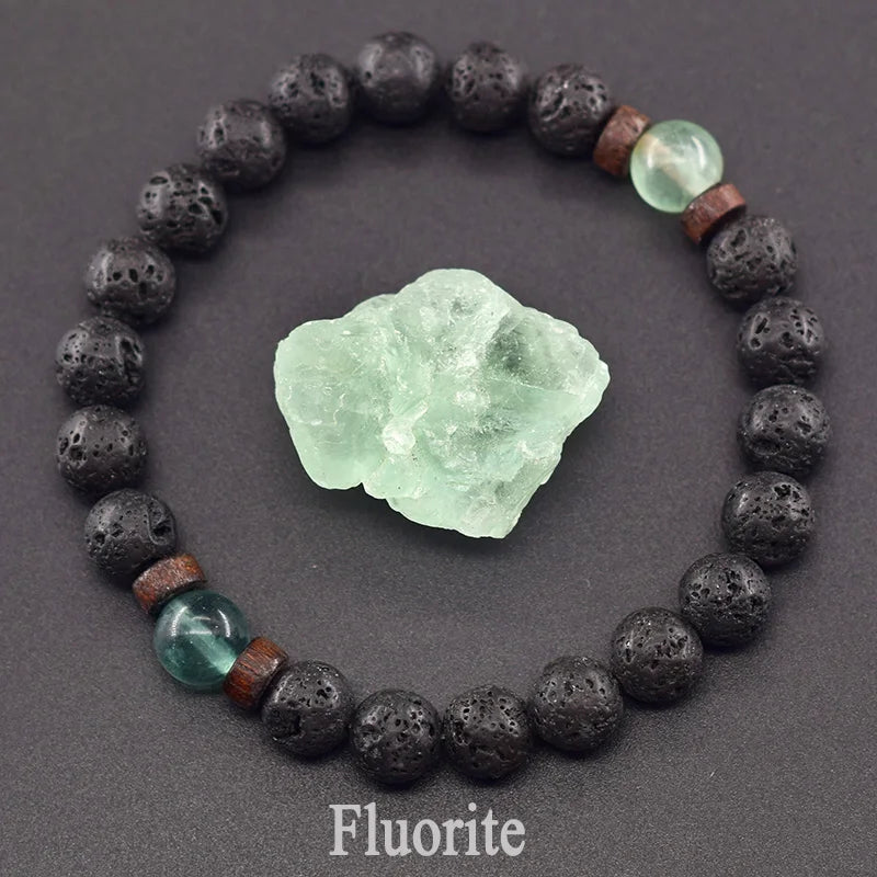 Lava Stone Men Bracelet Natural Labradorite Moonstone Bead Tibetan Buddha Bracelet Chakra Oil Diffuser Bracelet Men Jewelry