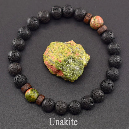 Lava Stone Men Bracelet Natural Labradorite Moonstone Bead Tibetan Buddha Bracelet Chakra Oil Diffuser Bracelet Men Jewelry