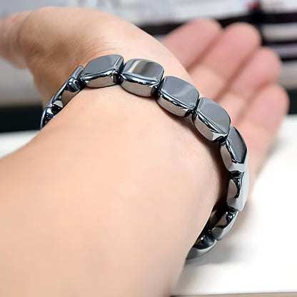 Hematite Bracelet for Men Reclaim Your Edge Confidence Natural Hematite Stone Beaded Stretch Healing Bracelets Gift Jewelry