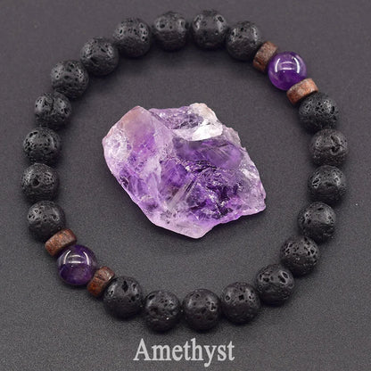 Lava Stone Men Bracelet Natural Labradorite Moonstone Bead Tibetan Buddha Bracelet Chakra Oil Diffuser Bracelet Men Jewelry